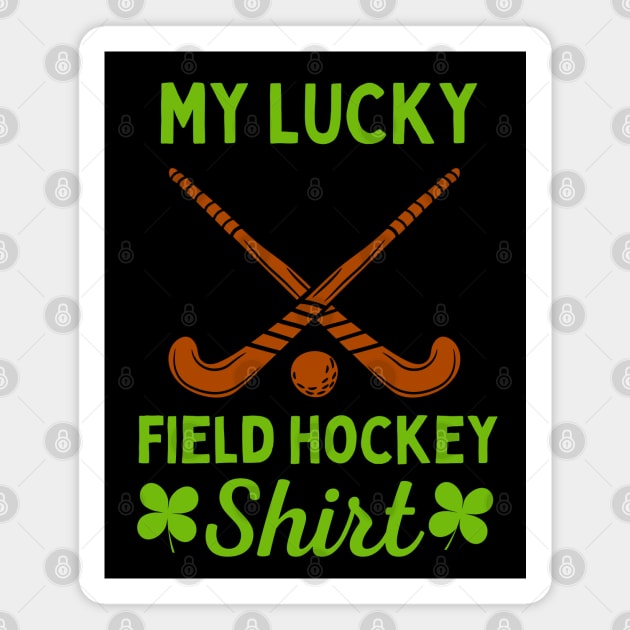 Lucky Field Hockey Tee Magnet by footballomatic